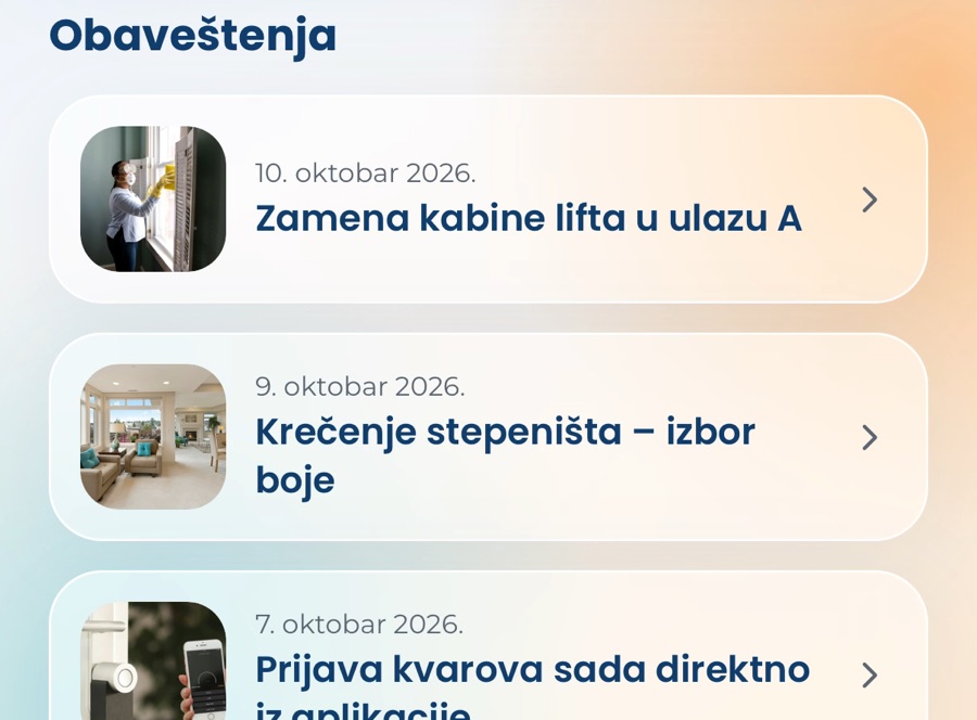 Oglasna tabla u aplikaciji